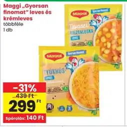 Spar Maggi „gyorsan finomat❞ leves és krémleves ajánlat