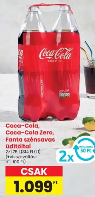 Spar Coca-cola, Coca-cola zero, Fanta szénsavas üdítőital ajánlat