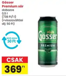 Spar Gösser premium sör ajánlat