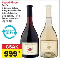 Spar Szabó pince ajánlat