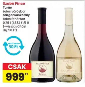 Spar Szabó pince ajánlat