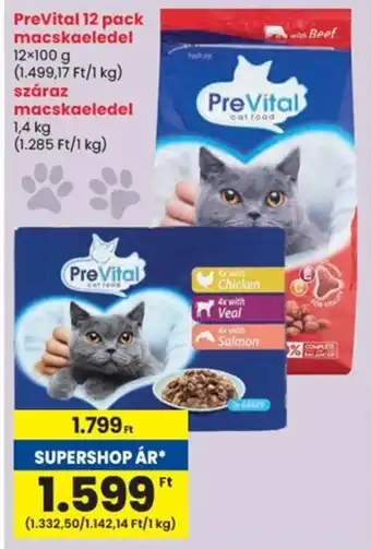 Spar PreVital 12 pack macskaeledel, száraz macskaeledel ajánlat