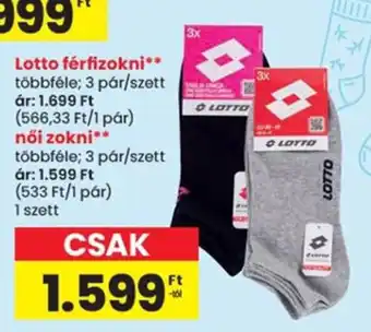 Spar Lotto férfizokni, női zokni ajánlat