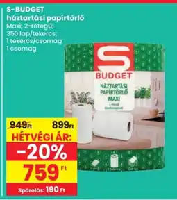 Spar S-budget háztartási papírtörlő ajánlat