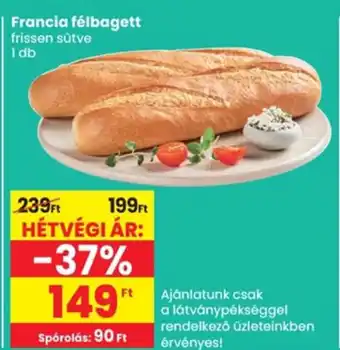 Spar Francia félbagett ajánlat