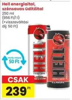 Spar Market Hell energiaital, szénsavas üdítőital ajánlat