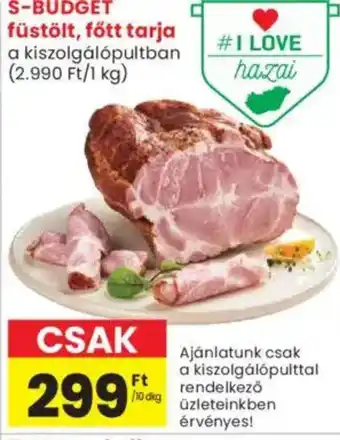 Spar Market S-budget füstölt, főtt tarja ajánlat