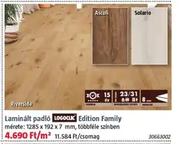 Bauhaus laminált padló Logoclic edition family ajánlat