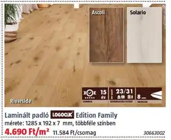 Bauhaus laminált padló Logoclic edition family ajánlat