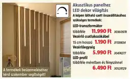 Bauhaus Akusztikus panelhez led dekor világítás ajánlat