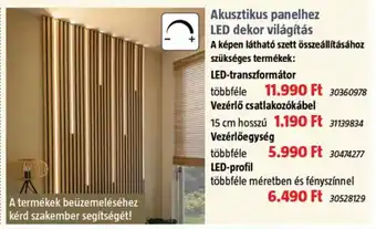 Bauhaus Akusztikus panelhez led dekor világítás ajánlat