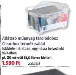 Bauhaus Átlátsz műanyag tároldoboz Clear-box termékcsalád ajánlat