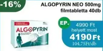 PatikaPlus Algopyrin Neo filmtabletta ajánlat