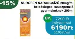 PatikaPlus Nurofen Narancsízü belsösleges szuszpenzió gyermekeknek ajánlat