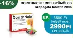 PatikaPlus Dorithricin Erdei Gyümölcs szopogató tabletta ajánlat