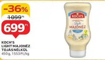 Auchan Koch's light majonéz tojás nélkül ajánlat