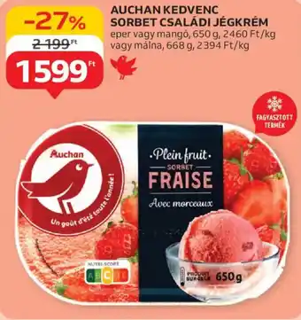 Auchan Auchan kedvenc sorbet családi jégkrém ajánlat