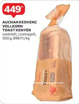 Auchan Auchan kedvenc vollkorn toast kenyér ajánlat