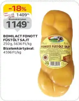 Auchan Bomilact fonott füstölt sajt ajánlat