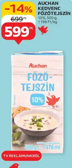 Auchan Auchan kedvenc főzőtejszín ajánlat