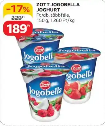 Auchan Zott jogobella joghurt ajánlat