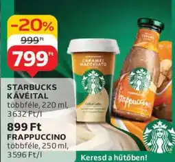 Auchan Starbucks kávéital ajánlat