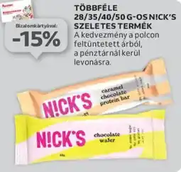 Auchan többféle 28/35/40/50 G-os nick's szeletes termék ajánlat