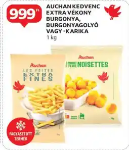 Auchan Auchan kedvenc extra vékony burgonya, burgonyagolyó vagy-karika ajánlat