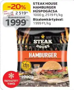 Auchan Steak house hamburger húspogácsa ajánlat