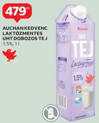 Auchan Auchan kedvenc laktózmentes uht dobozos tej ajánlat