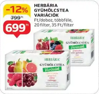 Auchan Herbária gyümölcstea variációk ajánlat