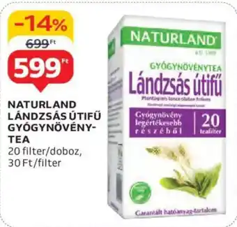 Auchan Naturland lándzsás útifű gyógynövény- tea ajánlat