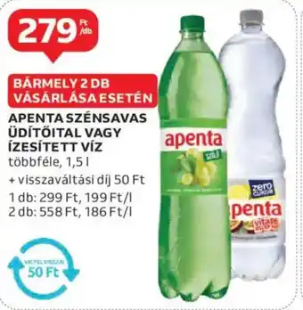 Auchan Apenta szénsavas üdítőital vagy ízesített víz ajánlat