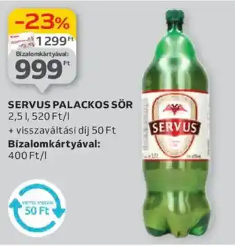 Auchan Servus palackos sör ajánlat