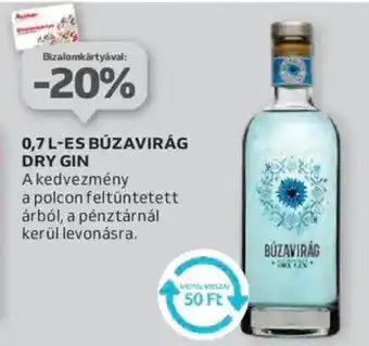 Auchan 0,7 l-es búzavirág dry gin ajánlat