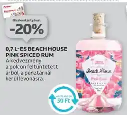 Auchan 0,7 l-es beach house pink spiced rum ajánlat