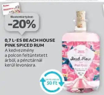 Auchan 0,7 l-es beach house pink spiced rum ajánlat