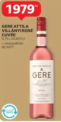 Auchan Gere attila villányi rosé cuvée ajánlat