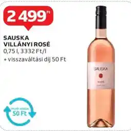 Auchan Sauska villányi rosé ajánlat