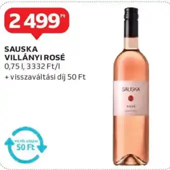 Auchan Sauska villányi rosé ajánlat