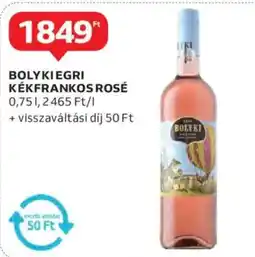 Auchan Bolykiegri kékfrankos rosé ajánlat