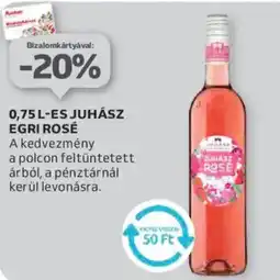 Auchan 0,75 l-es juhász egri rosé ajánlat