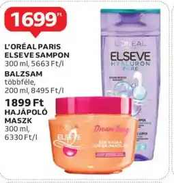 Auchan L'oréal paris elseve sampon, balzsam, hajápoló maszk ajánlat