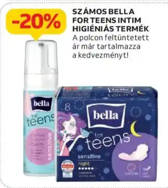 Auchan számos Bella for teens intim higiéniás termék ajánlat