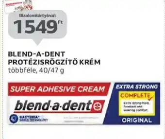 Auchan Blend-a-dent protézisrögzítő krém ajánlat