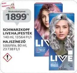 Auchan Schwarzkopf live hajfesték, hajszínező ajánlat