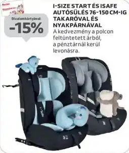 Auchan I-size start és isafe autósülés 76-150 cm-ig takaróval és nyakpárnával ajánlat