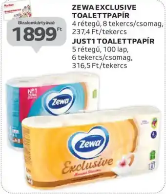 Auchan Zewa exclusive toalettpapír ajánlat