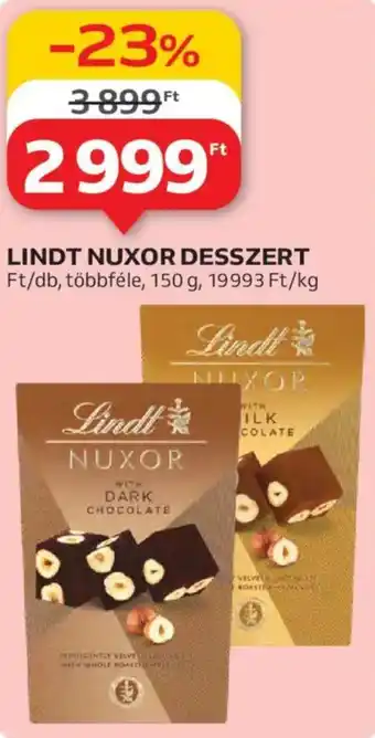 Auchan Lindt nuxor desszert ajánlat