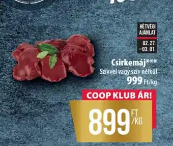 Coop Csirkemáj ajánlat